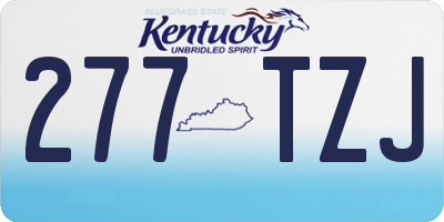 KY license plate 277TZJ