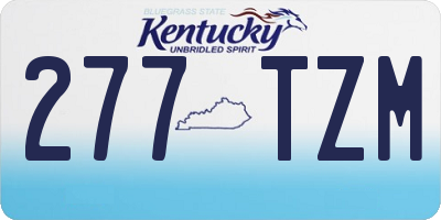 KY license plate 277TZM