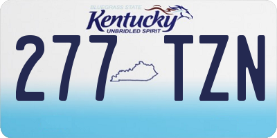 KY license plate 277TZN