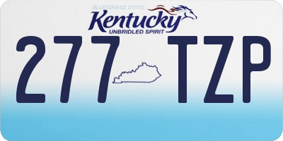KY license plate 277TZP