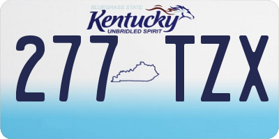 KY license plate 277TZX