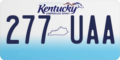 KY license plate 277UAA