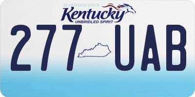 KY license plate 277UAB