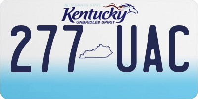 KY license plate 277UAC