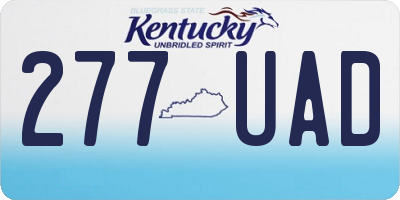 KY license plate 277UAD