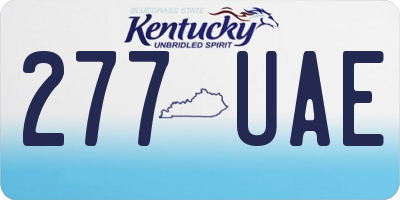 KY license plate 277UAE