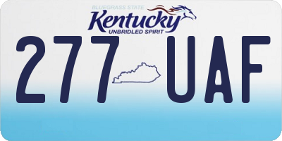 KY license plate 277UAF