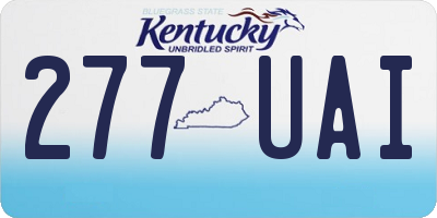 KY license plate 277UAI
