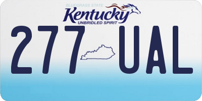 KY license plate 277UAL
