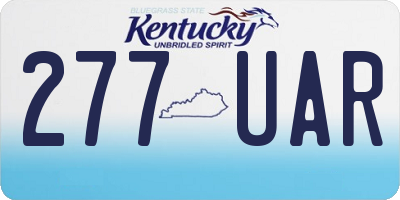 KY license plate 277UAR