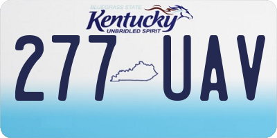 KY license plate 277UAV