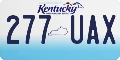 KY license plate 277UAX