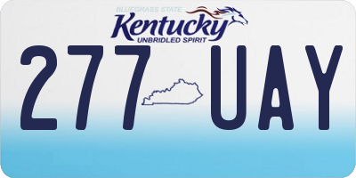 KY license plate 277UAY
