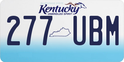 KY license plate 277UBM