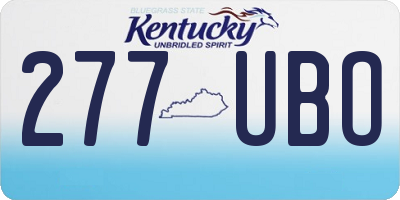 KY license plate 277UBO