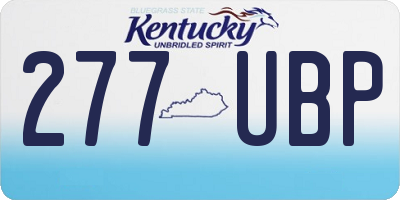 KY license plate 277UBP
