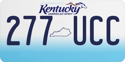 KY license plate 277UCC