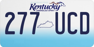 KY license plate 277UCD