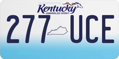 KY license plate 277UCE