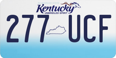 KY license plate 277UCF