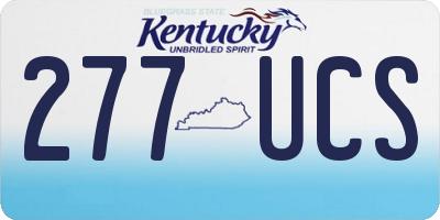 KY license plate 277UCS