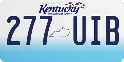 KY license plate 277UIB