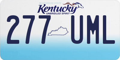 KY license plate 277UML