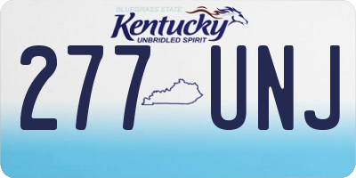 KY license plate 277UNJ