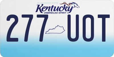 KY license plate 277UOT