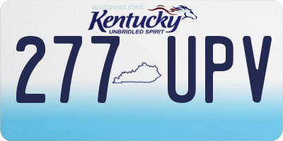 KY license plate 277UPV