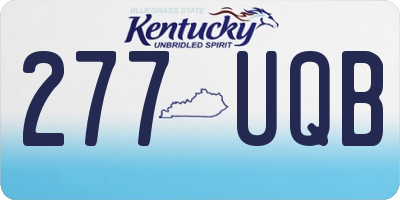 KY license plate 277UQB