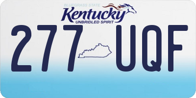 KY license plate 277UQF