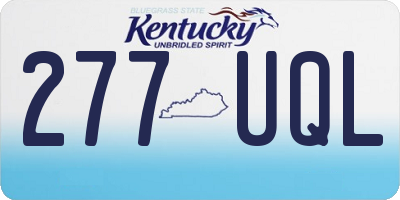 KY license plate 277UQL