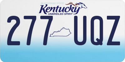 KY license plate 277UQZ