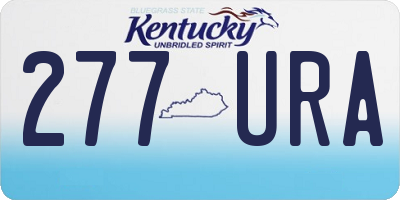 KY license plate 277URA
