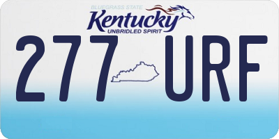 KY license plate 277URF