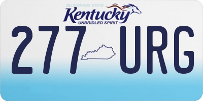 KY license plate 277URG