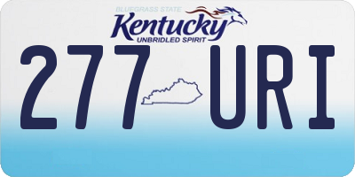 KY license plate 277URI