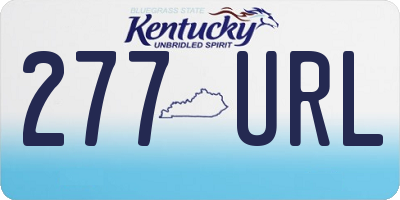 KY license plate 277URL