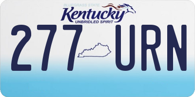 KY license plate 277URN