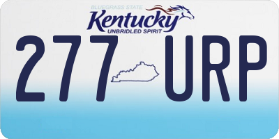 KY license plate 277URP
