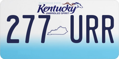KY license plate 277URR