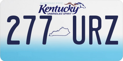 KY license plate 277URZ