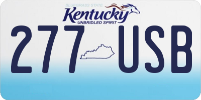 KY license plate 277USB