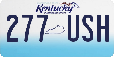 KY license plate 277USH