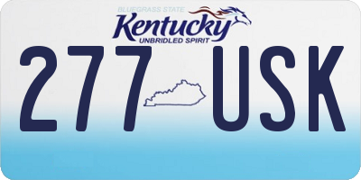 KY license plate 277USK