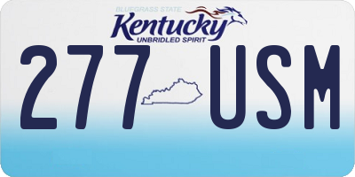 KY license plate 277USM