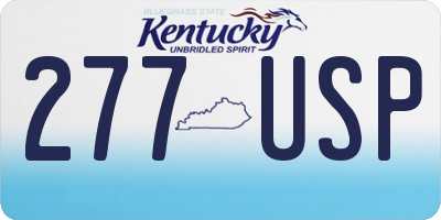 KY license plate 277USP