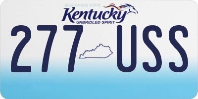 KY license plate 277USS