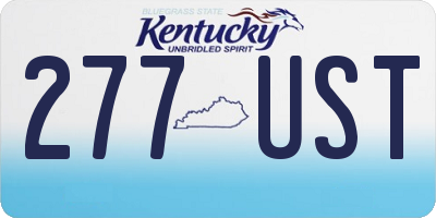 KY license plate 277UST